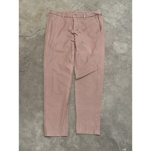 Lululemon Tech Canvas ABC Mens 34X32 Slim Stretch Charcoal Red LM5ACNS Pants